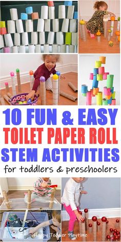 65+ Easy Toilet Paper Roll Activities - HAPPY TODDLER PLAYTIME Here are 65+ fun & easy toilet paper roll activities for toddlers and preschoolers! From STEM activities to crafts to learning activities and more! #scienceactivities #toddler #preschool Learning Activities For Toddlers, Bee Crafts For Kids, Toilet Paper Crafts, Toilet Paper Roll Crafts, Toddlers And Preschoolers, Paper Roll Crafts