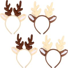 PRICES MAY VARY. Size detail: the size of these reindeer antler headbands are approx 21.5 x 23 cm/ 8.46 x 9.05 inch in size, the horn are approx 11.5 cm/ 4.5 inch in height, and the inner is 11 cm/ 4.33 inch in diameter; With nice flexibility, making it an ideal size to fit kids, teens and most adults, easy and comfortable to wear, won't bring extra burden on your head, allow for a long time wearing Quality material: these Christmas reindeer headbands are made of quality plastic and plush, stuff Hair Bands For Kids, Christmas Dress Up, Deer Horns, Antler Headband, Horn Headband, Holiday Party Favors, Reindeer Headband, Party Headband, Reindeer Antlers