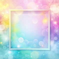 an abstract background with blurry lights and a square frame