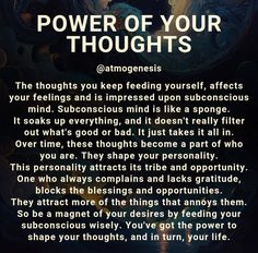 the power of your thoughts poster