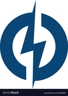 a blue and white lightning bolt logo with the letter g in it's center