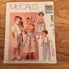 the children's dress and pants are sewing pattern for their own doll, which is also available in other sizes