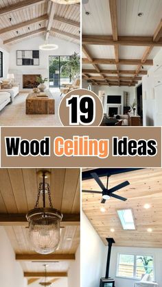 wood ceiling ideas for the living room and bedroom