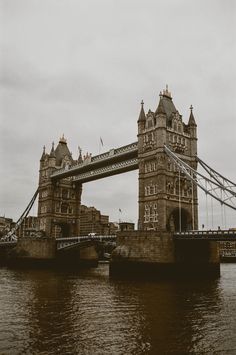 the tower bridge is very high above the water