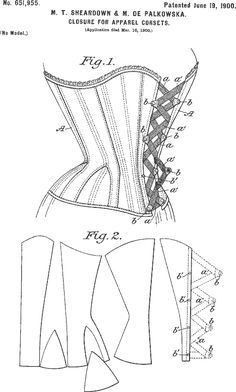 an image of a corset with the measurements for it and instructions to make it