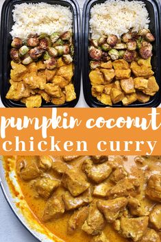 pumpkin coconut chicken curry is an easy and delicious dinner that's ready in under 30 minutes