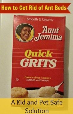 a box of annie's quick grits sitting on top of a counter