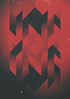 an abstract red and black background with geometric shapes