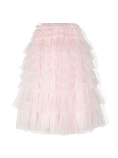 light pink tulle netting ruffled trim elasticated waistband tiered skirt full lining Spring Balletcore Tutu Dress With Ruffles, Summer Tiered Tutu Dress With Ruffles, Pink Ruffled Tutu Dress For Spring, Tiered Ruffled Petticoat, Spring Tulle Petticoat With Ruffles, Pink Ruffled Party Skirt, Pink Ruffled Tulle Fabric For Spring, Party Petticoat With Tiered Ruffles, Pink Ruffled Skirt For Party