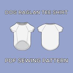 an image of a dog raglan tee shirt sewing pattern