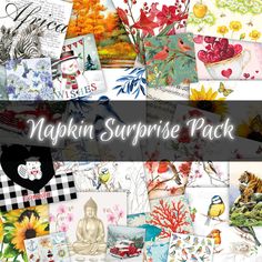 a collage of many different pictures with the words, mappin surprise pack on it