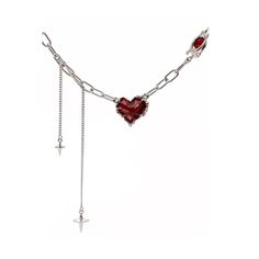 PRICES MAY VARY. Style: Tendy, Punk, Fashion, Y2k Material: The necklace is made of Stainless Steel. Hypoallergenic, nickel-free, lead-free, cadmium-free. Safe for sensitive skin. SIZE: Measures 0.62 inches in width, 0.59 inches in length. Chain length is 19 inches, extender chain: 2 inches Occasion: As a fashion accessory for Halloween, Thanksgiving, parties, masquerade, graduation ceremonies, shopping, and daily life. Service: If you have any product quality problems, please feel free to conta Red And Silver Jewelry, Y2k Star Necklace, Spider Y2k, Y2k Jewellery, Heart Spider, Stray Kids Concert, Red Clothes, Spider Necklace, Y2k Star