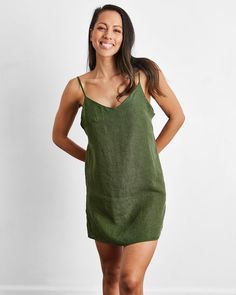 Our signature 100% French Flax Linen Slip is easygoing loungewear perfected. Simple, functional, and effortless, our slips are mini-length and oversized to ensure maximum comfort. Featuring a low back, v-shaped neckline, and adjustable spaghetti straps, these pure linen slips are light, breathable, and guaranteed to deliver you the perfect night’s sleep. Linen Sleepwear, Bed Threads, Spagetti Strap, Linen Robe, Average Height, Linen Layers, Pure Linen, Linen Pants, Linen Dress