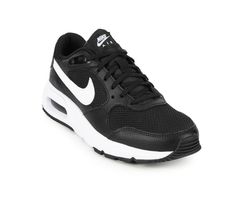 With easy going lines, a classic heritage track look, and of course the iconic Air cushioning, it's no question as to how or why Nike's Air Max SC is the perfect fit. Crafted with a rich combination of materials, this sneaker is not only fashion forward, but it's lightweight and breathable enough to keep you setting the latest trends with every step and stride. Lightweight and breathable leather, textile, and mesh upper,Lace-up closure for a custom and secure fit,Classic round toe,Cushioned Comf Shoes Air Max, Nike Air Max Sc, Air Max Sc, Black Nike Shoes, Nike Shoes Air Max, Nike Air Max For Women, Nike Sneakers Women, Black Shoes Women, Breathable Shoes