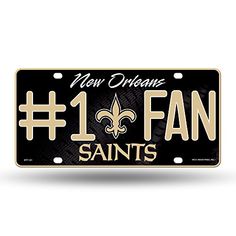 new orleans saints license plate with the number 1 fan