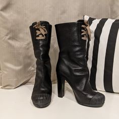 Gently Used Fendi Platform Boots With Unique Design. No Visible Marks Or Scratches On The Leather Or Heel. Overall Heel Height Is Appx 4.5 Inches With The Platform Being .5 Inches. Comes With Dust Bag. Crystal Belt, Fendi Shoes, The Platform, Platform Boots, Shoes Heels Boots, Shoes Women Heels, Heeled Boots, Unique Design, Heel Height