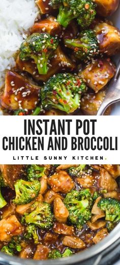 instant pot chicken and broccoli with white rice