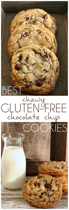 chocolate chip cookies and milk are the best gluten - free treats for kids