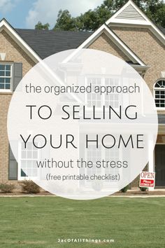 The complete guide to sell your home fast with free printable checklist. Get your house ready to sell fast! Tips and tricks to stage your house, things to do before you sell your house, what to do when you have a house showing, and how to find and choose a realtor. Looking For Houses, Printable Checklist