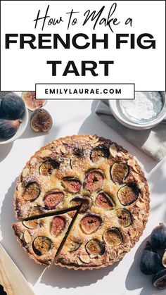 If you’re looking to impress your guests at the end of a meal, this easy French Fig Tart recipe is just what you need. Between the buttery pastry crust, deliciously nutty frangipane, and double dose of figgy goodness, this fuss-free showstopper is sure to win a standing ovation. Elevated Desserts, French Fruit Tart Recipe, French Fruit Tart, Fig Pie, Fruit Tart Recipe