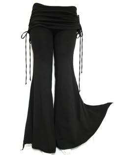 Black Flare Pants, Flared Pants, Women Pants, Black Knit, Belly Dance, Aesthetic Clothes, Diy Clothes