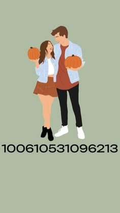 a man and woman holding pumpkins in front of the words,'happy halloween '