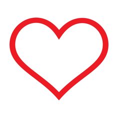 a red heart on a white background