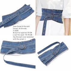 the instructions for how to make a denim belt