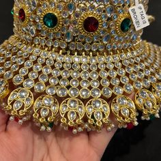 Indian Pakistani Bridal Jewelry Indian Jewelry Set, Pakistani Bridal Jewelry, Indian Jewelry Sets, Pakistani Jewelry, Pakistani Bridal, Indian Jewelry, Lady In Red, Jewelry Set, Red Green