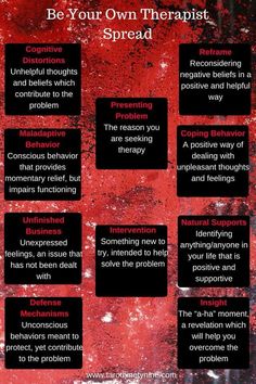 a red and black poster with the words be your own therapist, speak to someone