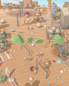 an image of a game scene with people and animals in the desert, including horses