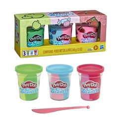 play - doh ice cream and spoon set in display case