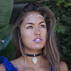 Xena Head Chain – VidaKush Bohemian Headpiece, Festival Hair Accessories, Olive Oil Hair, Leg Chain, Face Jewels, Festival Inspiration, Head Chain, Street Style Edgy, Head Jewelry