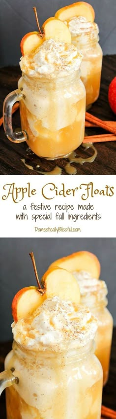 an apple cider floats recipe with special fall ingredients