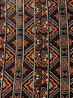 African print fabric  Main colors are: Orange  Width: 44 ins Sold per yard. Printed on both sides. Mid soft cotton fabric.  This African wax material makes African clothing like Skirt, anniversary apparel,Shirts, dresses, handbag, purse, jacket, shoes, headwrap, home decor, quilting and many more. Hand washable with mild detergent. Hang or air dry. Color may look different on your monitor. This fabric may have more colors than mentioned above. Thank you for your business. Treasure Islandd. https Ankara Prints Fabric, Ankara Material African Fabric, Ankara Fabric African Textiles, African Pattern Fabric, African Textiles Patterns, African Batik Fabric, African Material, Africa Art Design, African Wax Print Fabric