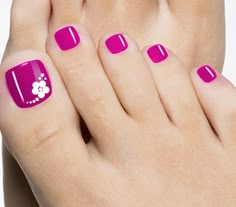 Toenail Art Designs, Easy Toe Nail Designs, Simple Toe Nails, Toenail Designs, Pedicure Colors, Pretty Toe Nails