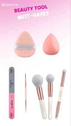 Essence Beauty Tools Must-Haves Make Up Tools, Makeup Collection, Makeup Skin Care, Makeup Products, Skin Makeup