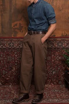 Pants Outfit Men, Striped Wide Leg Pants, Pantalon Large, Mode Inspo