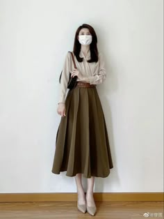 Japanese Formal Outfit, Korean Modest Fashion Outfit, Outfit Gereja, Modest Korean Fashion, Korean Modest Fashion, Girl Boss Outfit, Short Semi Formal Dresses, Classy Dress Outfits