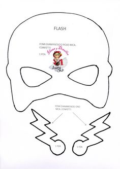 a paper mask with the words flash on it