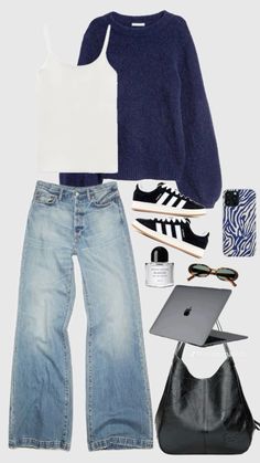 Hm Outfits, Trendy Outfits Winter, Uni Outfits, Outfit Jeans, Jeans Mom, Stockholm Fashion