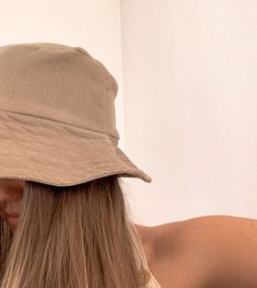 The Essentials Club, Diy Bucket Hat, Bucket Hat Aesthetic, Beige Bucket Hat, Pola Topi, Bucket Hat Outfit, Bucket Hat Fashion, Hat Template, Bucket Hat Pattern