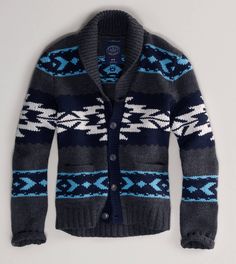 Flyout Product Image Boho Cowboy, Cowichan Sweater, Connie Springer, Aztec Cardigan, Mens Sweaters, Shawl Cardigan, Mens Fall, Men's Knit, Infp