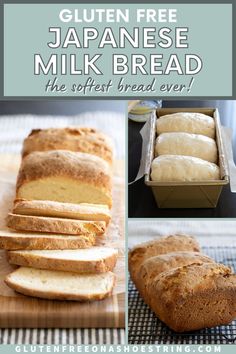 gluten free japanese milk bread with text overlay