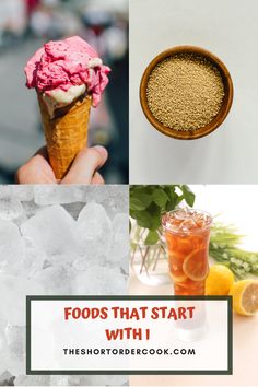 food that start with ice cream and lemons