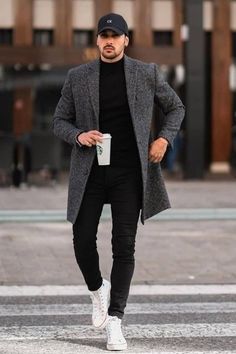 Long Coat Men, Herren Style, Mens Casual Outfits Summer, Men Fashion Casual Shirts, Mens Casual Dress Outfits, Men Stylish Dress