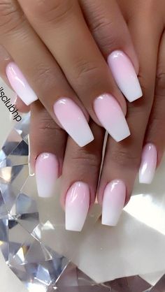 Ombre Nail Design, Coffin Nails Ombre, Nagel Design, Gel Nail Art Designs, Pink Ombre Nails, Ombre Nail, Ombre Acrylic Nails, Ombre Nail Designs, Nail Design Ideas