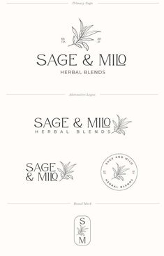 the logos for sage and mio