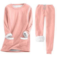 Cute Two Piece Outfits, Chic Winter Fashion, Clothes Comfy, Jumpsuits Casual, Pijamas Women, Womens Jumpsuits Casual, Warm Pajamas, Christmas Slippers, Drawstring Neckline