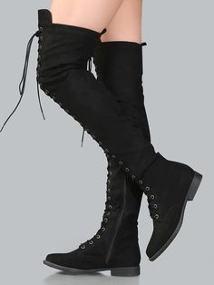 DETAILS Side zipper closure Rubber outsole material Suede?upper material Flat chunky heels Flat Suede Boots, Faux Suede Thigh High Boots, Suede Thigh High Boots, Suede Boots Black, Lace Up Flat, Thigh High Boots, Thigh High, Boots Black, Suede Boots